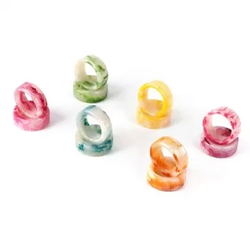 Elegant Napkin Rings Set of 12 for All Occasions - Pastel Decor