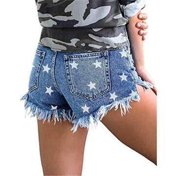 Trendy onlypuff Ripped Denim Shorts for Summer Style