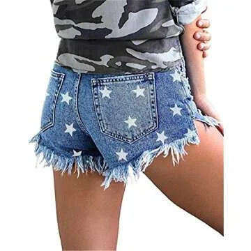 Trendy onlypuff Ripped Denim Shorts for Summer Style
