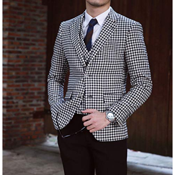 Premium Houndstooth Slim Fit Tuxedo Jacket Online