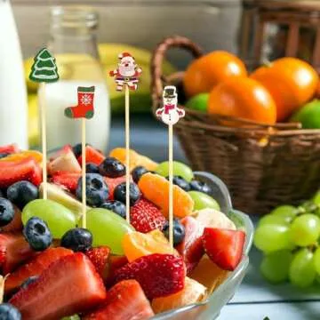 100PCS Christmas Cocktail Picks for Festive Entertaining