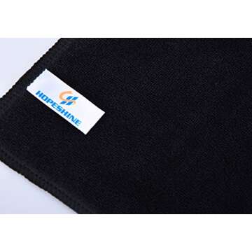 HOPESHINE Microfiber Gym Towels Quick Dry Travel Set in Black