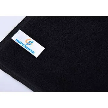 HOPESHINE Microfiber Gym Towels Quick Dry Travel Set in Black