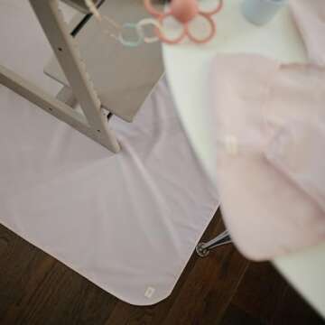 Mushie Baby Splat Mat | Water Resistant 42.5x42.5 Inch