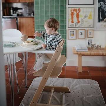 Mushie Baby Splat Mat | Water Resistant 42.5x42.5 Inch