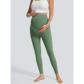 JOYSPELS Maternity Leggings with Pockets for Comfort