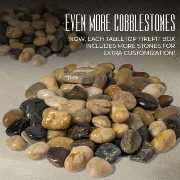 SOLACEA Concrete Tabletop Fire Pit, Portable Indoor Fireplace and Smores Maker, Suitable for Indoor and Outdoor Use