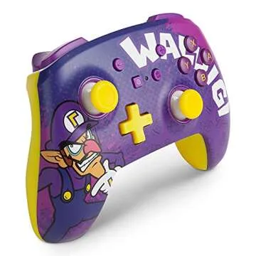 PowerA Enhanced Wireless Controller for Nintendo Switch - Waluigi, Nintendo Switch Lite, Gamepad, game controller, Bluetooth controller, rechargeable