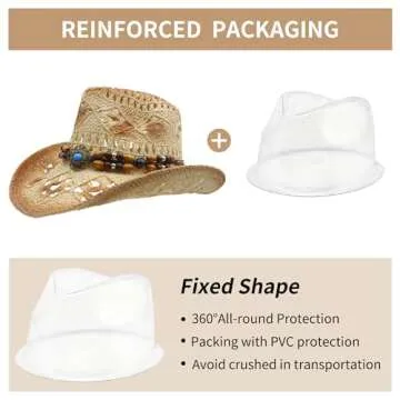 Stylish SAJUZEN Straw Cowboy Hat for All Occasions
