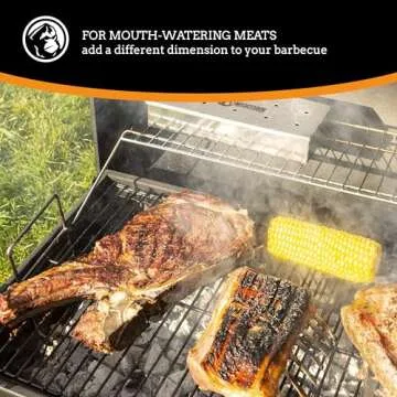 Mountain Grillers Smoker Box for Wood Chips Use a Gas or Charcoal BBQ Grill and Still Get That Delicious Smoky Barbecue Flavored Grilled Meat Hinged Lid for Easy Access polished finish stainless steel