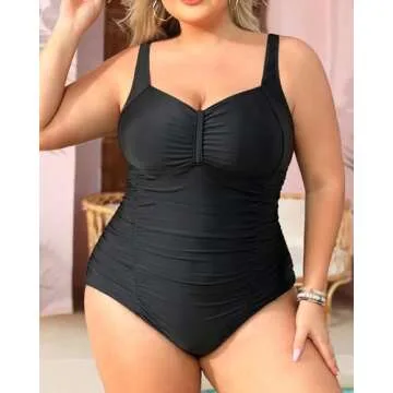 Plus Size Vintage One Piece Swimsuit for Women