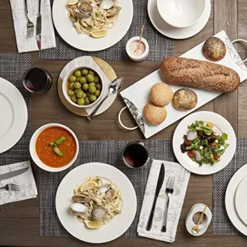 Elegant Tabletops Gallery Embossed 12 Piece Dinnerware Set