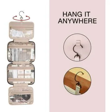 Water-resistant Toiletry Bag with Hanging Hook