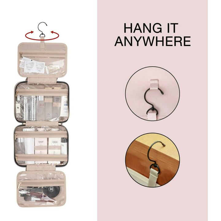 Water-resistant Toiletry Bag with Hanging Hook