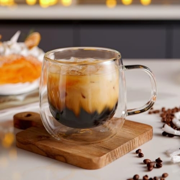 Elegant Double Walled Glass Coffee Mugs for All