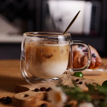 Elegant Double Walled Glass Coffee Mugs for All