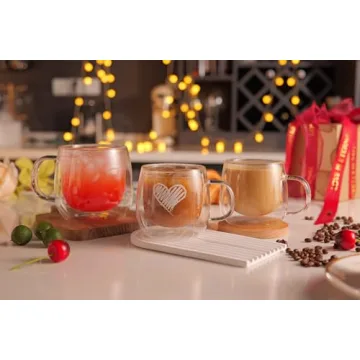 Elegant Double Walled Glass Coffee Mugs for All