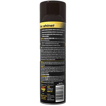 Meguiar's G190315 Ultimate Insane Shine Tire Coating - Easy to Use 15 Oz Aerosol Can