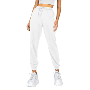 Ezymall Womens Comfy High Waisted Sweatpants with Pockets