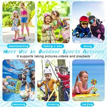 CHAKEYAKE Kids Digital Waterproof Camera for Adventures