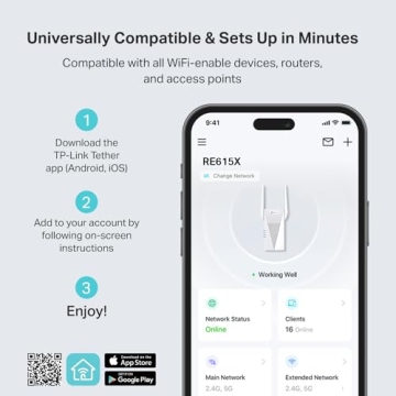 TP-Link AX1800 WiFi 6 Range Extender | Easy APP Setup