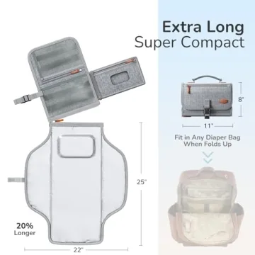 Alatino Portable Changing Pad - Compact & Stylish Diaper Clutch