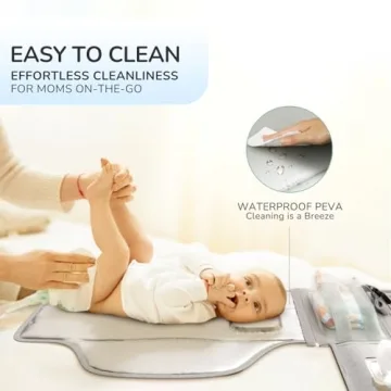 Alatino Portable Changing Pad - Compact & Stylish Diaper Clutch