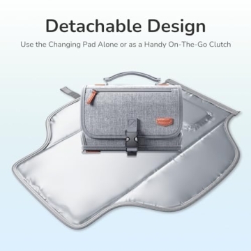 Alatino Portable Changing Pad - Compact & Stylish Diaper Clutch