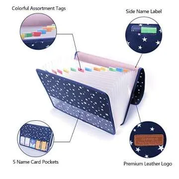 Expandable 13 Pockets File Folder for A4 Letter Size