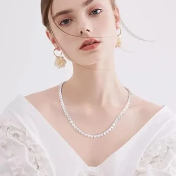 Heart Tennis Necklace - Elegant Jewelry for Women