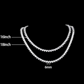 Heart Tennis Necklace - Elegant Jewelry for Women
