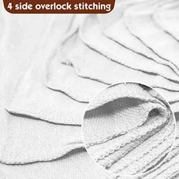 Nabob Wipers Auto Mechanic Shop Towels 25 Pack Bulk Shop Rags 100% Cotton Size 14"x14" Commercial Grade (25 Pack, White)