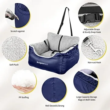 Comfortable Dog Booster Car Seat for Small Dogs