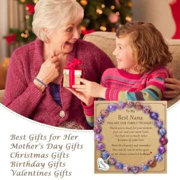 Beautiful Purple Jasper Nana Bracelet for Grandmas