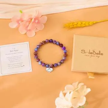 Beautiful Purple Jasper Nana Bracelet for Grandmas