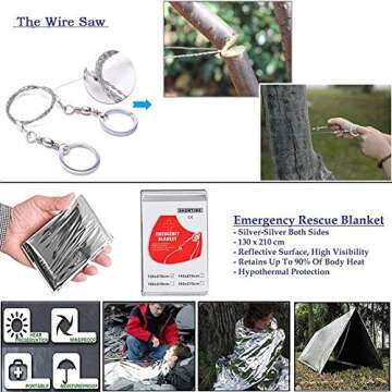 XUANLAN Emergency Survival Kit 13 in 1 for Outdoors