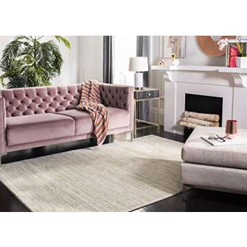 SAFAVIEH Vision Collection Area Rug - 6' x 9', Creme, Modern Ombre Tonal Chic Design, Non-Shedding &...