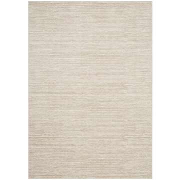 SAFAVIEH Vision Collection Area Rug - 6' x 9', Creme, Modern Ombre Tonal Chic Design, Non-Shedding & Easy Care, Ideal for High Traffic Areas in Living Room, Bedroom (VSN606F)