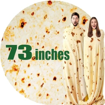 73in Burrito Taco Blanket for White Elephant Gifts