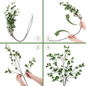 Realistic 43.3 Inch Faux Greenery Stems for Home