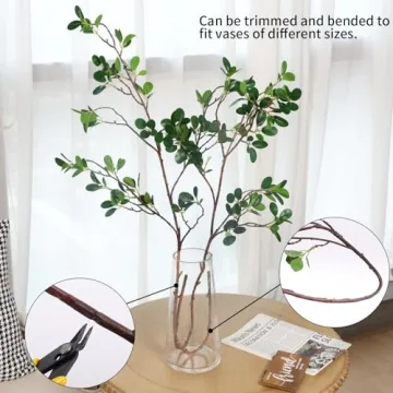 Realistic 43.3 Inch Faux Greenery Stems for Home