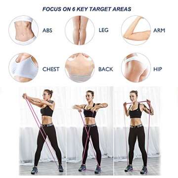 MKAS Long Resistance Bands Set Fabric Exercise Bands Resistance for Women, Cloth Loop Resistance Bands for Full Body Workout, Heavy Duty Stretch Fitness Bands Pull Up Assistance Resistance Bands Set