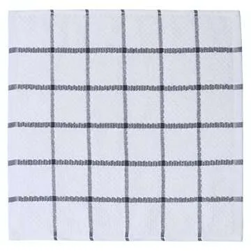 PPAXL Cotton Grid Dish Cloths: Soft, Quick Drying & Durable 8pc Set