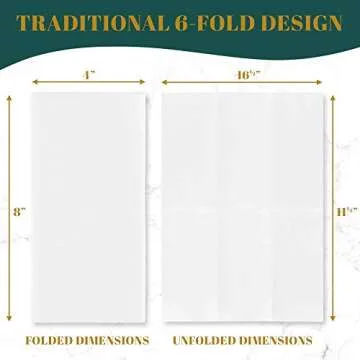 MontoPack Disposable White Linen-Feel Guest Towels | Soft, Absorbent, Cloth-Like Hand Napkins for Powder Room, Kitchen, Bathroom, Parties, & Weddings | 150 Pack, 8”x4” (Folded) 11.5”x16.5 (150 Pack)