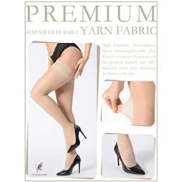 DORALLURE Thigh High Stockings in 17 Colors for Women