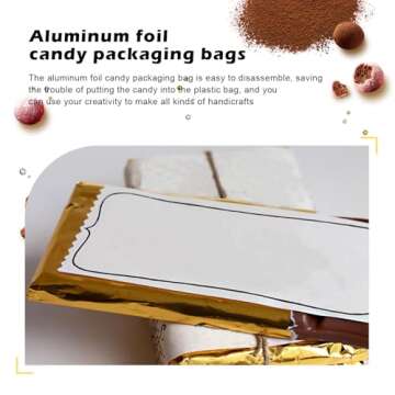200 Gold Aluminum Foil Candy Wrappers - Perfect for Parties