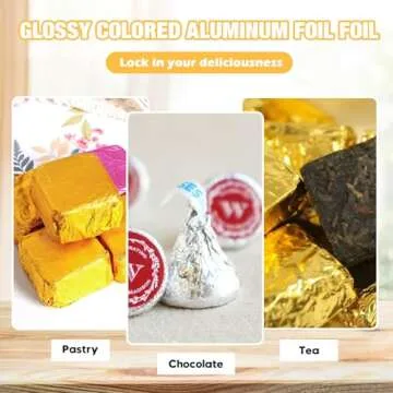 200 Gold Aluminum Foil Candy Wrappers - Perfect for Parties