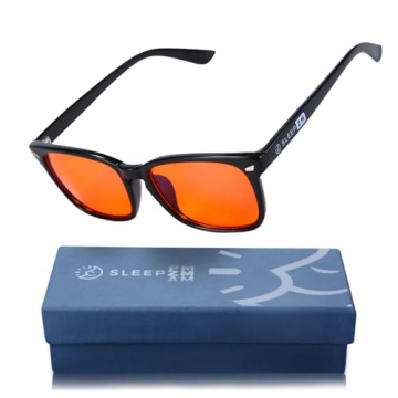 Sleep ZM 99.9% Orange Blue Light Blocking Glasses for Computer, TV, Gaming Use Improves Sleep Qualit...