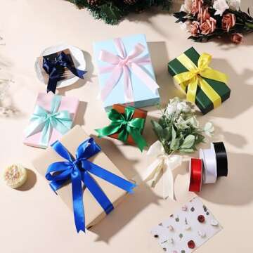 1 Inch x 25 Yards Single Face Solid Color Satin Ribbon Roll, Ribbons Great for Gift Wrapping, Crafts, Wedding Party Decoration, Hair Bows Making and Other Sewing Projects (1" X 25 Yards, Light Pink)