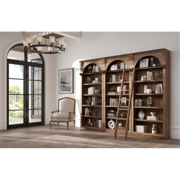 Martin 8' Tall Bookcase Wall with Ladder for Stylish Living